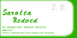 sarolta medved business card